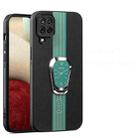 For Samsung Galaxy A22 4G Magnetic Litchi Leather Back Phone Case with Holder(Green) - 1