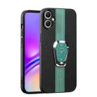 For Samsung Galaxy A06 Magnetic Litchi Leather Back Phone Case with Holder(Green) - 1