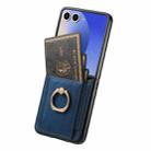 For Samsung Galaxy Z Flip7 5G Retro Skin-feel Ring Card Bag Phone Case(Blue) - 3