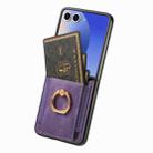 For Samsung Galaxy Z Flip7 5G Retro Skin-feel Ring Card Bag Phone Case(Purple) - 3