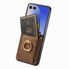 For Samsung Galaxy Z Flip7 5G Retro Skin-feel Ring Card Bag Phone Case(Brown) - 3