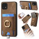 For OPPO A15 Retro Splitable Magnetic Card Bag Leather Phone Case(Brown) - 1