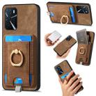 For OPPO A16 Retro Splitable Magnetic Card Bag Leather Phone Case(Brown) - 1