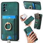 For OPPO Reno5 5G Retro Splitable Magnetic Card Bag Leather Phone Case(Green) - 1