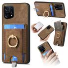 For OPPO Find X5 Retro Splitable Magnetic Card Bag Leather Phone Case(Brown) - 1