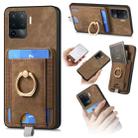 For OPPO F19 Pro Retro Splitable Magnetic Card Bag Leather Phone Case(Brown) - 1