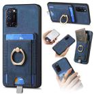 For OPPO A52/A72/A92 Retro Splitable Magnetic Card Bag Leather Phone Case(Blue) - 1