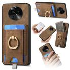 For OPPO Find X6 5G Retro Splitable Magnetic Card Bag Leather Phone Case(Brown) - 1
