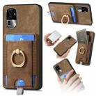 For OPPO Reno10 Pro+ Retro Splitable Magnetic Card Bag Leather Phone Case(Brown) - 1