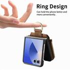 For Samsung Galaxy Z Flip 7 5G Retro Ring Vertical Zipper Wallet Phone Case(Brown) - 3