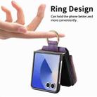 For Samsung Galaxy Z Flip 7 5G Retro Ring Vertical Zipper Wallet Phone Case(Purple) - 3