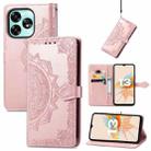 For Umidigi A15 Mandala Flower Embossed Leather Phone Case(Rose Gold) - 1