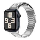 For Apple Watch SE 2023 40mm Bamboo Magnetic Stainless Steel Metal Watch Strap(Silver) - 1