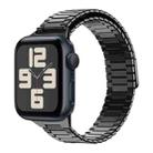 For Apple Watch SE 2023 40mm Bamboo Magnetic Stainless Steel Metal Watch Strap(Black) - 1