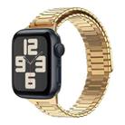 For Apple Watch SE 2023 40mm Bamboo Magnetic Stainless Steel Metal Watch Strap(Gold) - 1