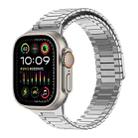 For Apple Watch Ultra 2 49mm Bamboo Magnetic Stainless Steel Metal Watch Strap(Silver) - 1