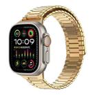 For Apple Watch Ultra 2 49mm Bamboo Magnetic Stainless Steel Metal Watch Strap(Gold) - 1