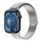 For Apple Watch Series 9 45mm Bamboo Magnetic Stainless Steel Metal Watch Strap(Silver) - 1