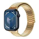 For Apple Watch Series 9 45mm Bamboo Magnetic Stainless Steel Metal Watch Strap(Gold) - 1