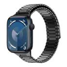 For Apple Watch Series 9 41mm Bamboo Magnetic Stainless Steel Metal Watch Strap(Black) - 1