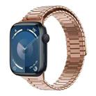 For Apple Watch Series 9 41mm Bamboo Magnetic Stainless Steel Metal Watch Strap(Rose Gold) - 1