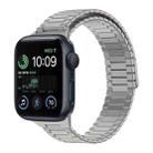 For Apple Watch SE 2022 40mm Bamboo Magnetic Stainless Steel Metal Watch Strap(Titanium Color) - 1