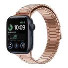 For Apple Watch SE 2022 40mm Bamboo Magnetic Stainless Steel Metal Watch Strap(Rose Gold) - 1