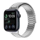 For Apple Watch SE 2022 44mm Bamboo Magnetic Stainless Steel Metal Watch Strap(Silver) - 1
