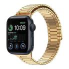 For Apple Watch SE 2022 44mm Bamboo Magnetic Stainless Steel Metal Watch Strap(Gold) - 1