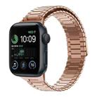 For Apple Watch SE 2022 44mm Bamboo Magnetic Stainless Steel Metal Watch Strap(Rose Gold) - 1