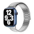 For Apple Watch Series 7 41mm Bamboo Magnetic Stainless Steel Metal Watch Strap(Silver) - 1