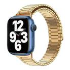For Apple Watch Series 7 45mm Bamboo Magnetic Stainless Steel Metal Watch Strap(Gold) - 1