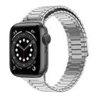 For Apple Watch Series 6 40mm Bamboo Magnetic Stainless Steel Metal Watch Strap(Silver) - 1