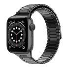 For Apple Watch Series 6 40mm Bamboo Magnetic Stainless Steel Metal Watch Strap(Black) - 1