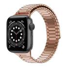 For Apple Watch Series 6 40mm Bamboo Magnetic Stainless Steel Metal Watch Strap(Rose Gold) - 1