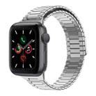 For Apple Watch Series 5 44mm Bamboo Magnetic Stainless Steel Metal Watch Strap(Silver) - 1