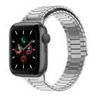 For Apple Watch Series 5 40mm Bamboo Magnetic Stainless Steel Metal Watch Strap(Silver) - 1