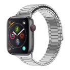 For Apple Watch Series 4 44mm Bamboo Magnetic Stainless Steel Metal Watch Strap(Silver) - 1