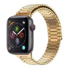 For Apple Watch Series 4 44mm Bamboo Magnetic Stainless Steel Metal Watch Strap(Gold) - 1