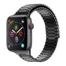 For Apple Watch Series 4 40mm Bamboo Magnetic Stainless Steel Metal Watch Strap(Black) - 1