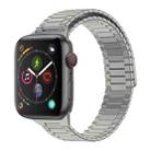 For Apple Watch Series 4 40mm Bamboo Magnetic Stainless Steel Metal Watch Strap(Titanium Color) - 1