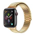 For Apple Watch Series 4 40mm Bamboo Magnetic Stainless Steel Metal Watch Strap(Gold) - 1