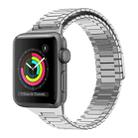 For Apple Watch Series 3 38mm Bamboo Magnetic Stainless Steel Metal Watch Strap(Silver) - 1