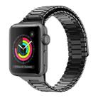 For Apple Watch Series 3 38mm Bamboo Magnetic Stainless Steel Metal Watch Strap(Black) - 1