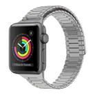 For Apple Watch Series 3 38mm Bamboo Magnetic Stainless Steel Metal Watch Strap(Titanium Color) - 1