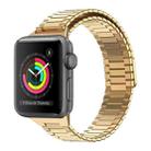 For Apple Watch Series 3 38mm Bamboo Magnetic Stainless Steel Metal Watch Strap(Gold) - 1