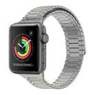 For Apple Watch Series 3 42mm Bamboo Magnetic Stainless Steel Metal Watch Strap(Titanium Color) - 1