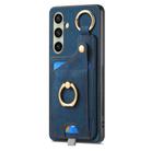 For Samsung Galaxy A56 5G Retro Skin-feel Ring Card Bag Phone Case with Hang Loop(Blue) - 2