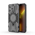 For iPhone 14 Pro MagSafe Supersonic Armor Holder PC Hybrid TPU Phone Case(Black) - 1