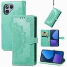 For Fairphone 5 Mandala Flower Embossed Leather Phone Case(Green) - 1